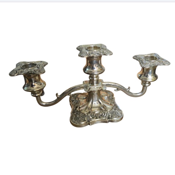 Large Heavy Silverplate Candelabra - Picture 1 of 2